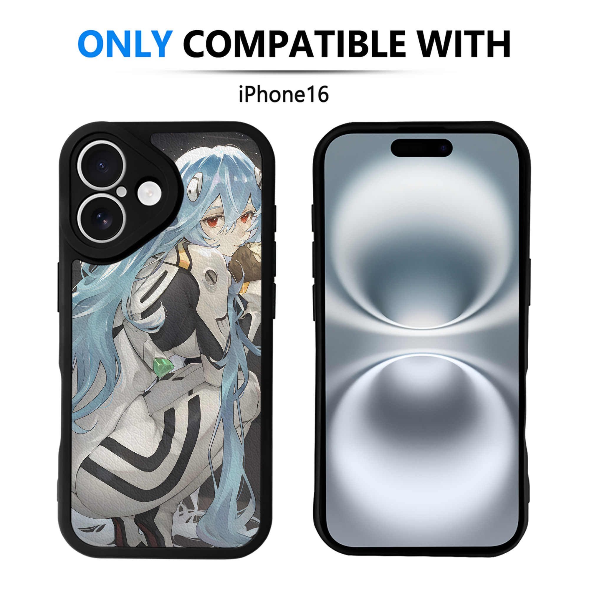 （画像用） EVA 新世紀エヴァンゲリオン 【iPhone 16シリーズ対応】シリコンスマホケース（レザー調） 材質：シリコン